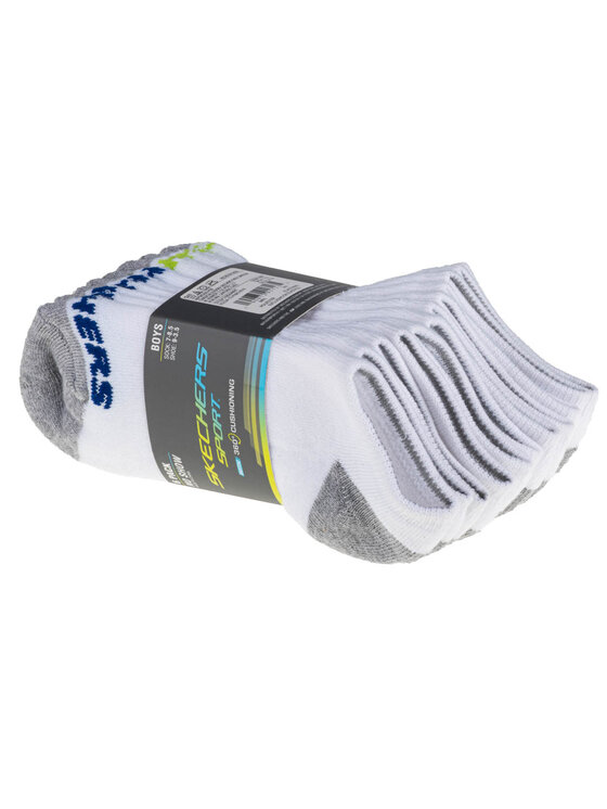Skechers Skechers Calzini corti da uomo Skechers Boys 6pk No Show Socks Bianco