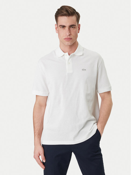 Lacoste Tricou polo PH7757 Alb Loose Fit