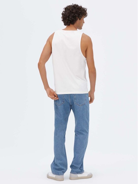 Americanos Tank top Kingston Biały Regular Fit Modivo.pl