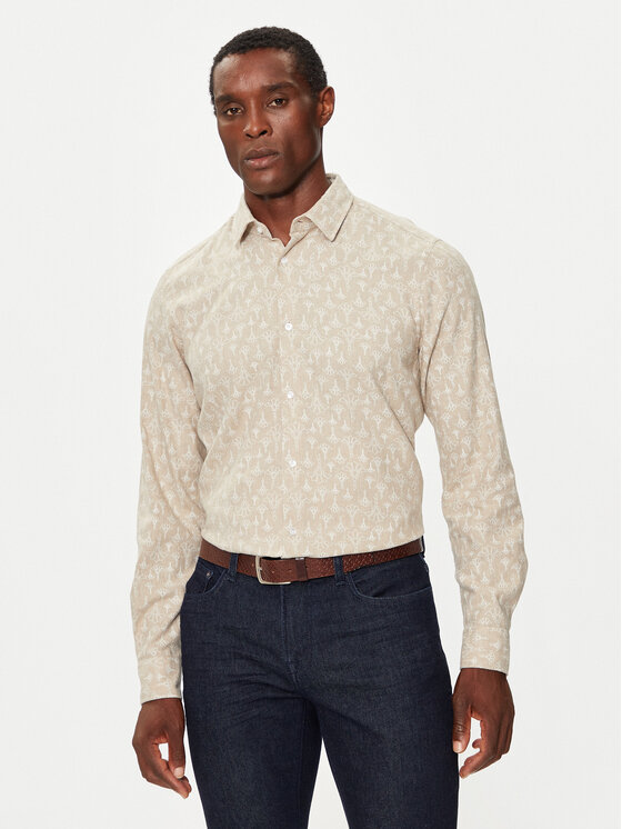 JOOP! JOOP! Πουκάμισο 17 JSH-154Pit-W 30043581 Μπεζ Slim Fit