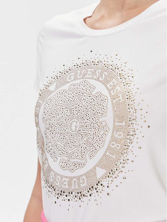 Guess Guess T-shirt Camelia W4RI47 J1314 Bianco Slim Fit