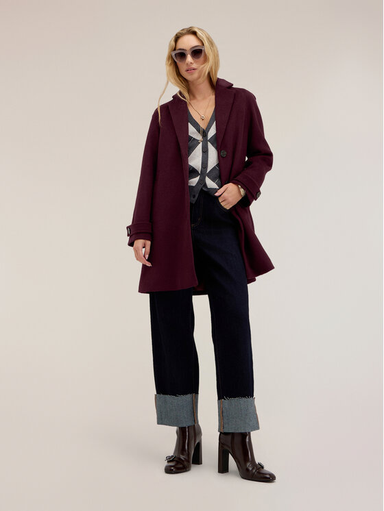 Motivi Motivi Cappotto invernale 0015W100150N036 Bordeaux Regular Fit