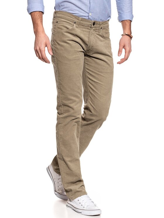 Lee Lee Pantaloni di tessuto DAREN ZIP FLY Beige Straight Fit