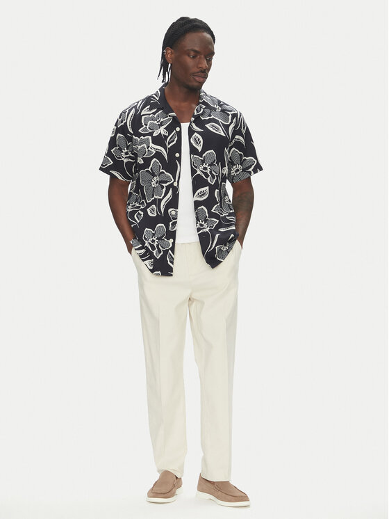 Lindbergh Lindbergh Košeľa 30-203707 Čierna Regular Fit