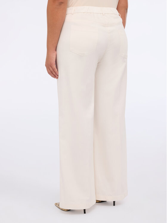 Fiorella Rubino Fiorella Rubino Spodnie materiałowe P025T005228N011 Biały Regular Fit