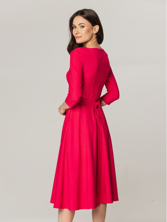 Willsoor Willsoor Sukienka koktajlowa 67344 Różowy A-Line Fit
