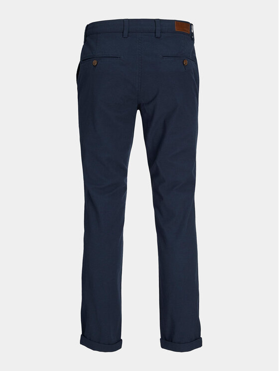 Jack & Jones Jack & Jones Chinosy Marco 12206198 Granatowy Slim Fit