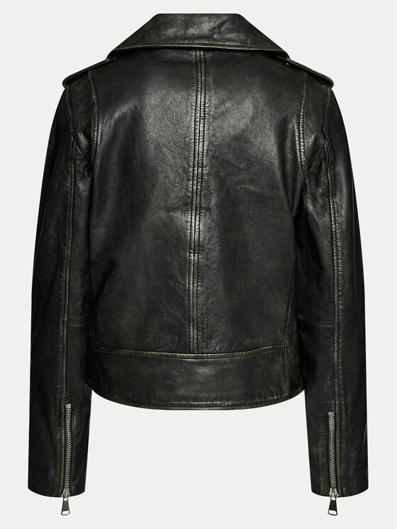 s.Oliver s.Oliver Шкіряна куртка 2145465 Чорний Regular Fit