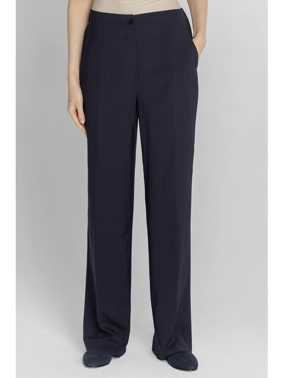 Deni Cler Milano Deni Cler Milano Spodnie materiałowe W-DC-5203-F2-A6-59-1 Granatowy Loose Leg