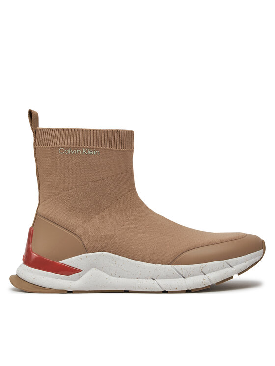 Calvin Klein Snīkeri Sockboot Runner HM0HM01241 Bēšs