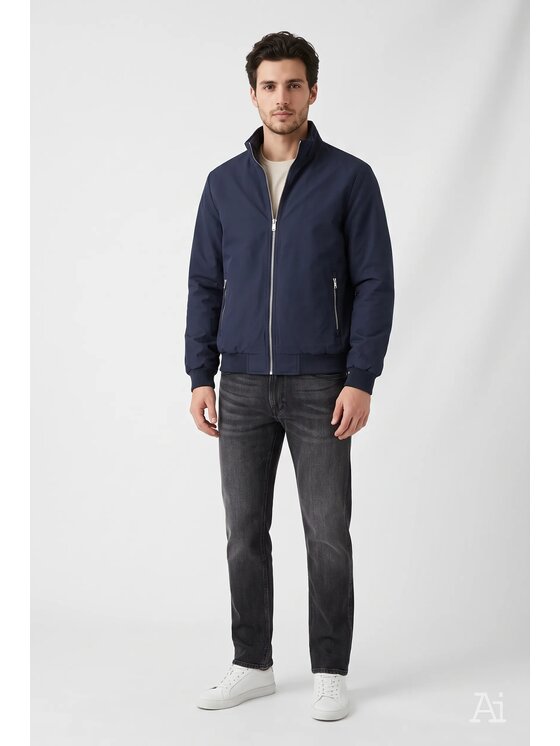Cross Jeans Cross Jeans Kurtka przejściowa 40318-016 Niebieski Regular Fit
