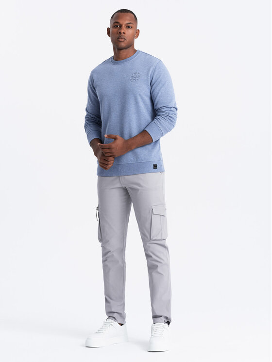 Ombre Ombre Cargo kalhoty OM-PACG-0196 Šedá Regular Fit