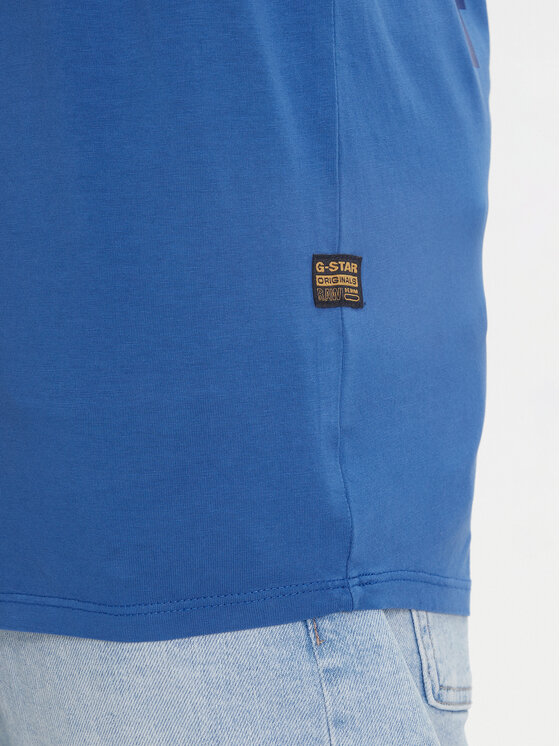 G-Star Raw G-Star Raw T-Shirt Text Back D25971-2653 Niebieski Relaxed Fit