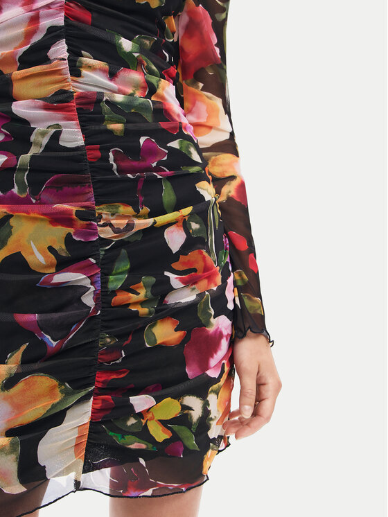 Desigual Desigual Kasdieninė suknelė Manila 24WWVK47 Juoda Slim Fit
