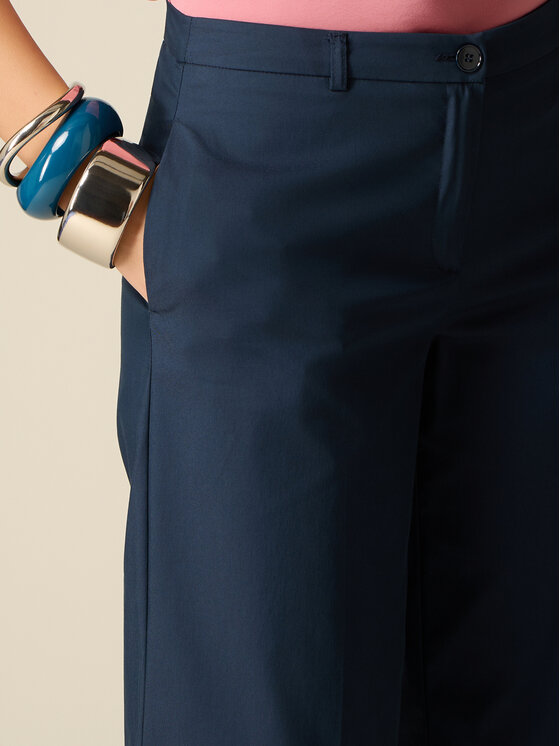 Oltre Oltre Pantaloni di tessuto P02BR009295N034 Blu Baggy Fit