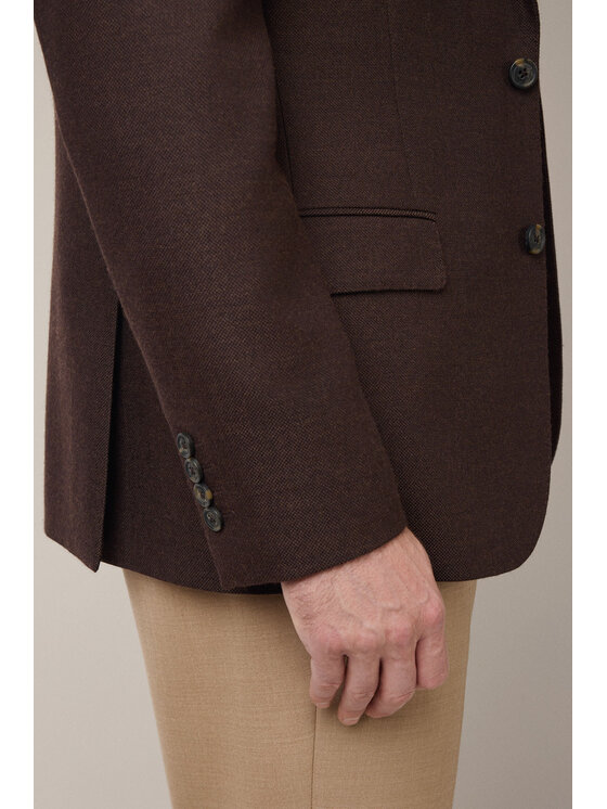 Lancerto Lancerto Marynarka Ferla MA073225000010 Brązowy Slim Fit