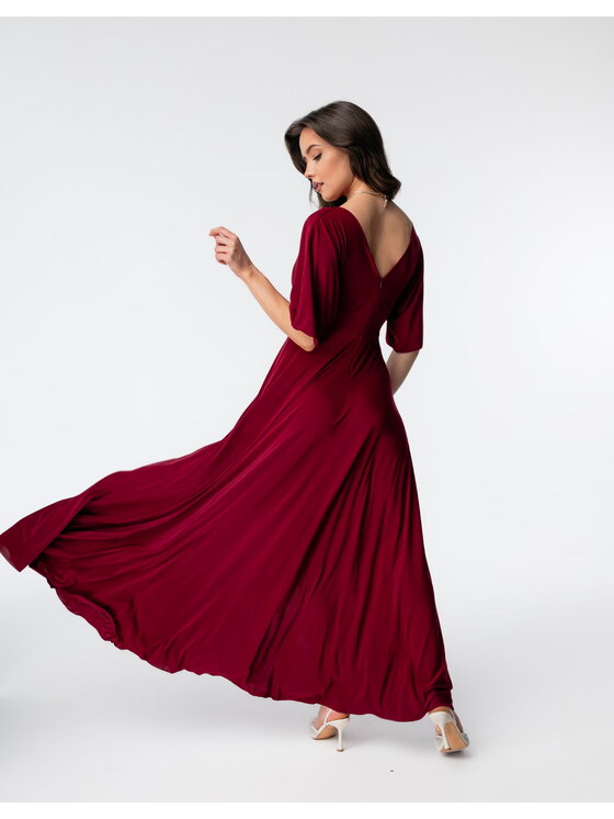 Aurora Aurora Sukienka wieczorowa Mariah Bordowy Feminine Fit