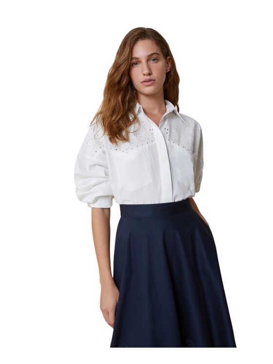 Pennyblack Pennyblack Koszula 2511111013200-001 Biały Regular Fit