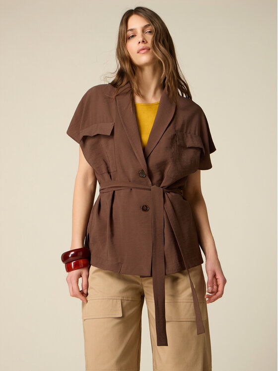 Oltre Oltre Giacca da abito R011J100338N022 Marrone Regular Fit
