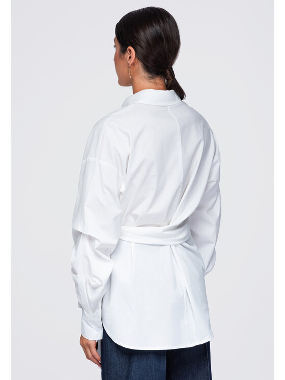 Ombre Ombre Koszula OW-SH-E0076 Biały Relaxed Fit