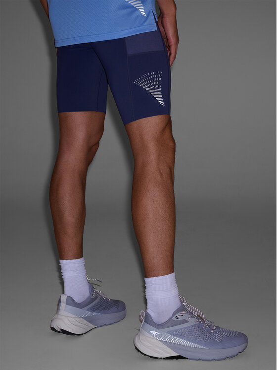 4F 4F Legginsy RUNNING Szary ciemny Slim Fit