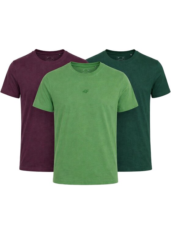 4F 4F T-Shirt Z-TTSHM3947-3-K Biały Regular Fit