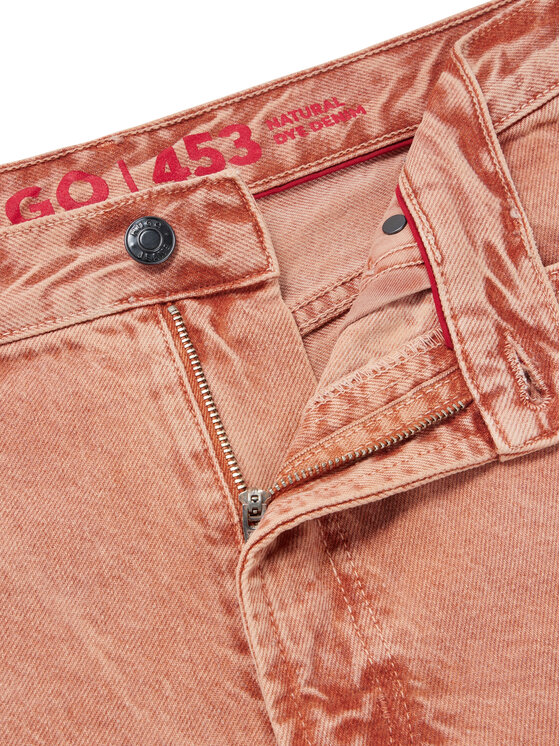 HUGO Hugo Szorty jeansowe 50489893 Pomarańczowy Regular Fit