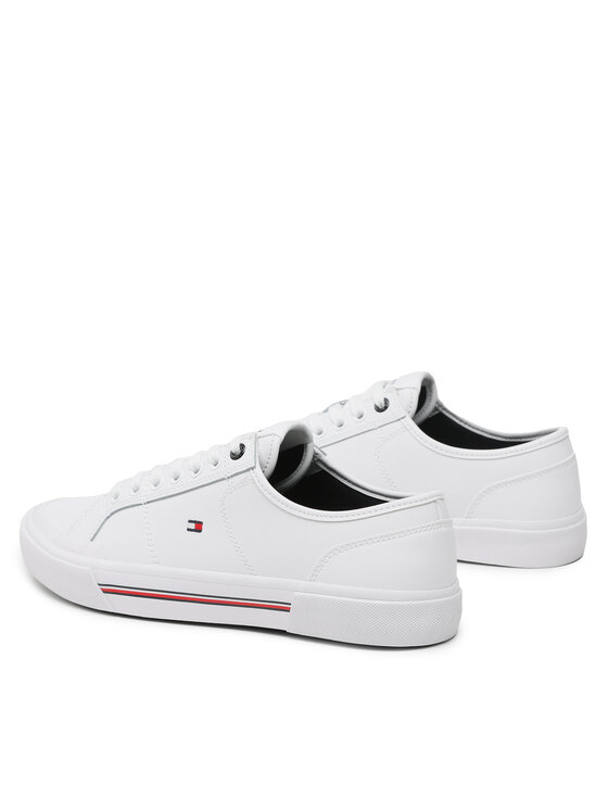 Tommy Hilfiger Tommy Hilfiger Tenisky Core Corporate Vulc Leather FM0FM04561 Biela