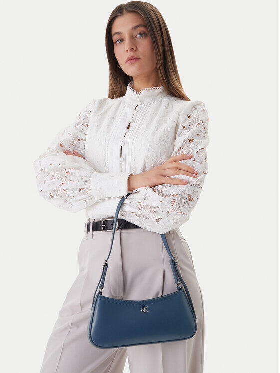 Calvin Klein Geantă Ck Small Shoulder Bag LV04F3170G Bleumarin