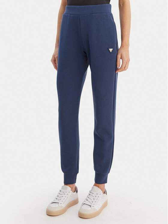 Guess Guess Teplákové nohavice V4YB08 KCAY2 Tmavomodrá Regular Fit