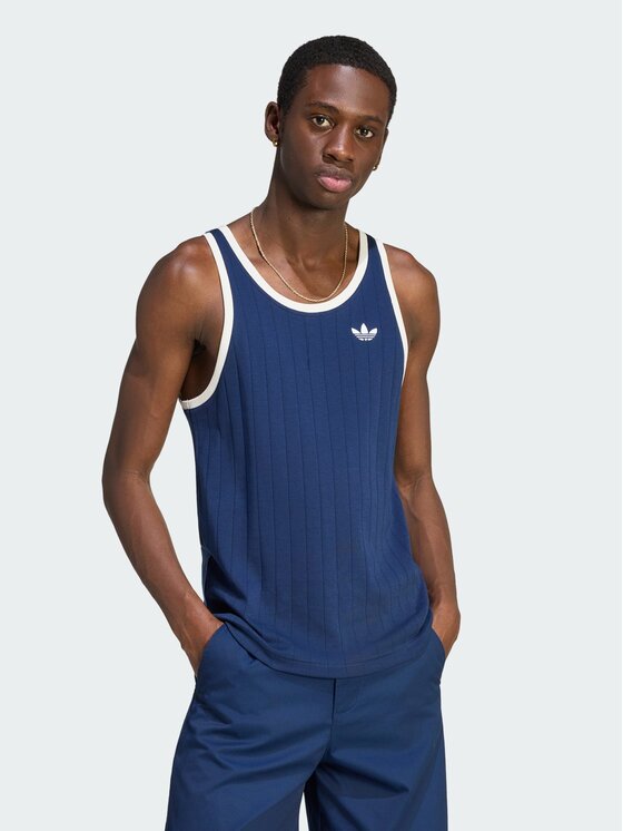 adidas adidas Tank top 165410 Granatowy Slim Fit