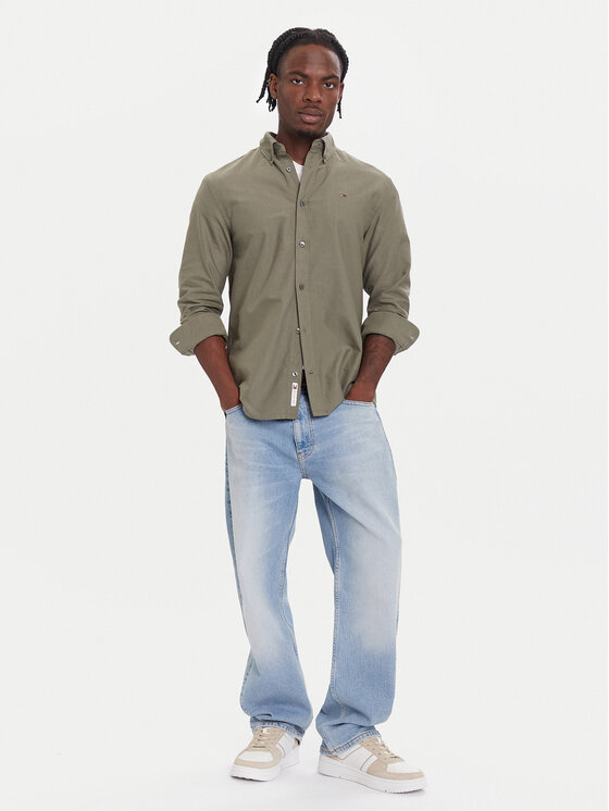 Tommy Jeans Tommy Jeans Πουκάμισο DM0DM21298 Πράσινο Regular Fit