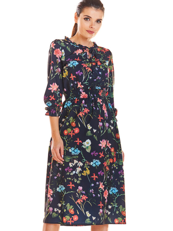 Infinite You Infinite You Sukienka letnia M201 Granatowy Basic Fit