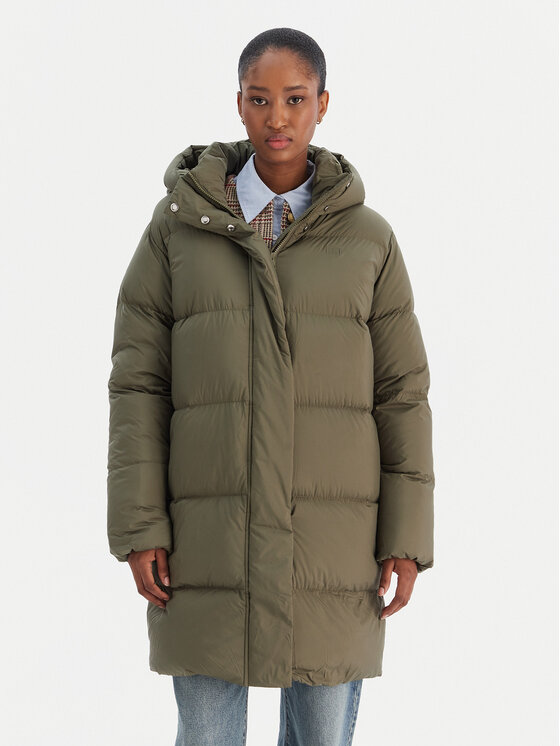 Tommy Hilfiger Tommy Hilfiger Пухено яке Modern WW0WW46535 Зелен Regular Fit