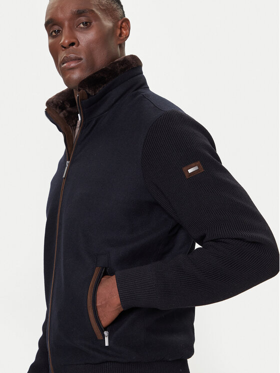 Bugatti Bugatti Übergangsjacke 7600-85557D Dunkelblau Regular Fit