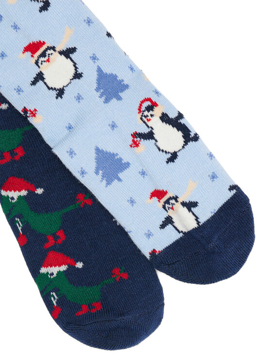 Action Boy Action Boy 2er-Set hohe Kindersocken 8KB-006-AW23 (2-pack) Blau