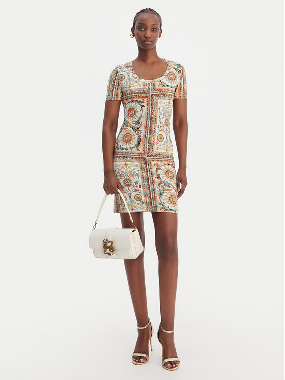 Just Cavalli Just Cavalli Ежедневна рокля 80PAOE02 CJ112 Бежов Slim Fit