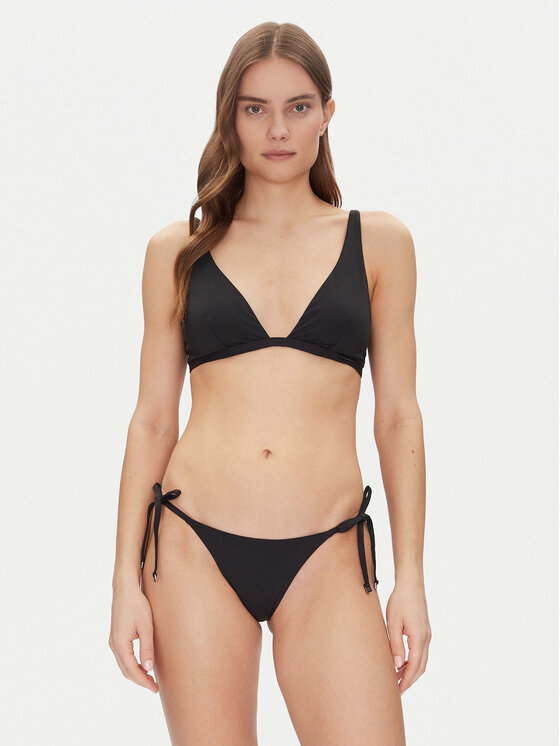 Calvin Klein Swimwear Calvin Klein Swimwear Bikini partea de jos String Side Tie KW0KW02704 Negru