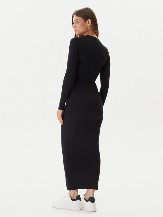 Guess Guess Trikotāžas kleita V5BK02 Z3JD2 Melns Slim Fit