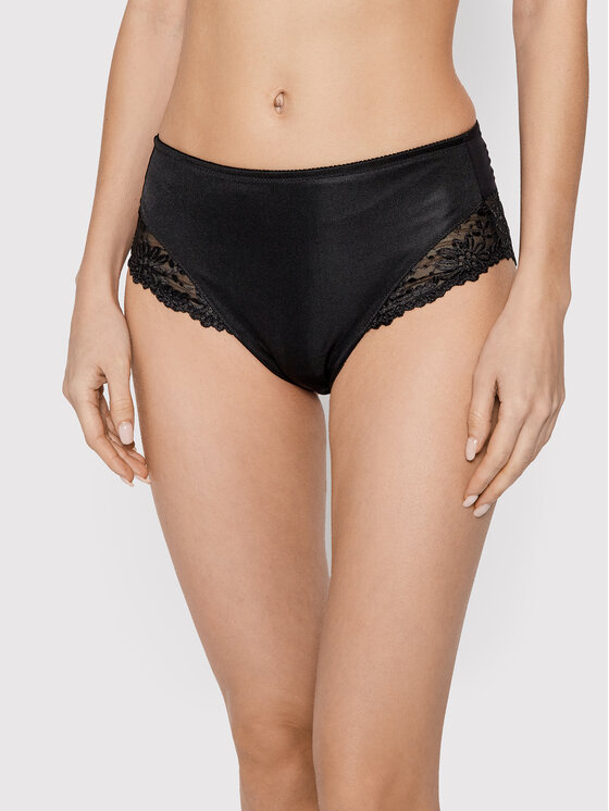 Triumph Triumph Klasične spodnje hlačke z visokim pasom Ladyform Soft 10210671 Črna