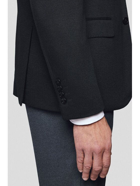 Lancerto Lancerto Marynarka Carbonia MA131125000002 Czarny Slim Fit