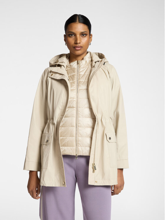 Elena Mirò Elena Mirò Giubbotto piumino F245P000188N002 Crema Regular Fit
