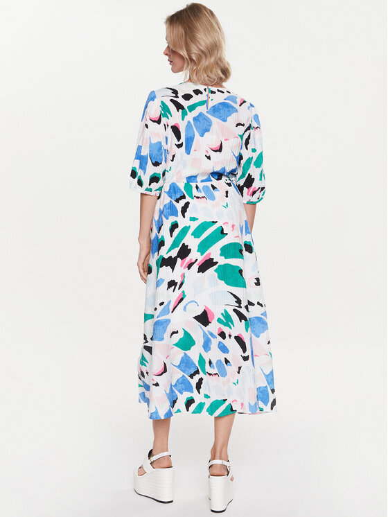 s.Oliver s.Oliver Vsakodnevna obleka 2128417 Bela Relaxed Fit