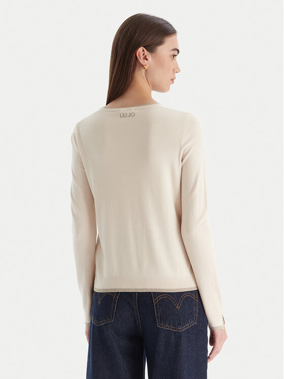 Liu Jo Liu Jo Strickjacke MF5225 MS49I Écru Regular Fit