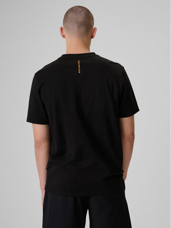 4F 4F T-Shirt WHEEL & WAVE Czarny Relaxed Fit