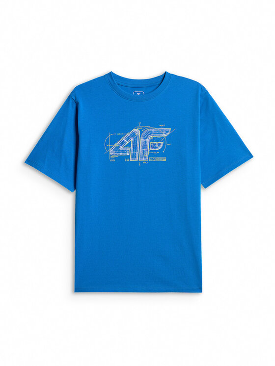 4F 4F T-Shirt PLAY SEASON Niebieski Loose Fit