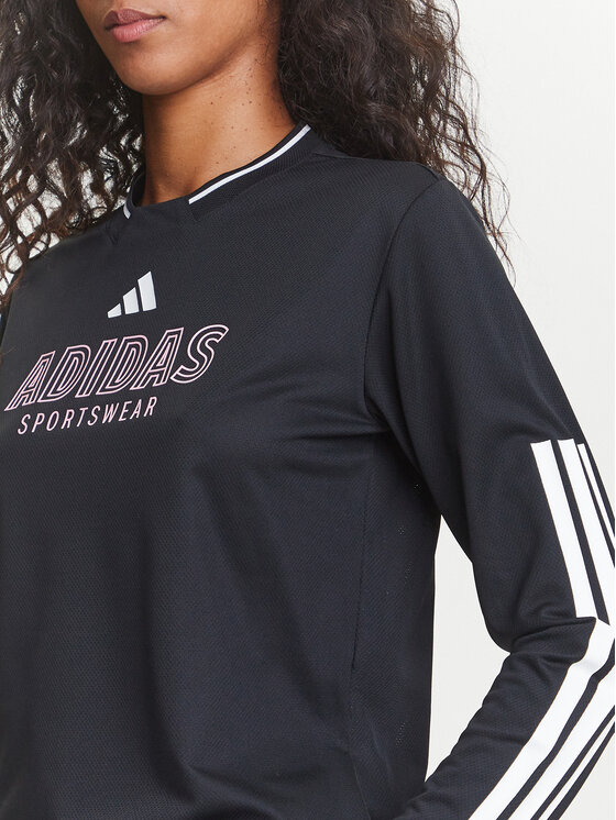 adidas adidas Μπλουζάκι Tiro Cut 3-Stripes Mesh JG4085 Μαύρο Regular Fit