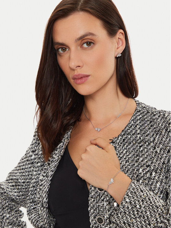 Guess Guess Ogrlica JUBN04 413JW Srebrna