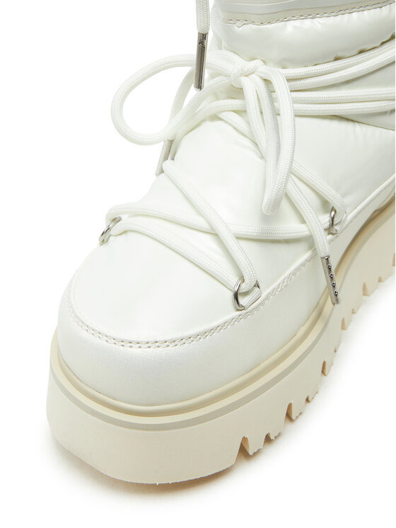 REPLAY REPLAY Cizme de zăpadă Shiny-Effect Harper United Lace-Up GWF4R.000.C0002T Alb