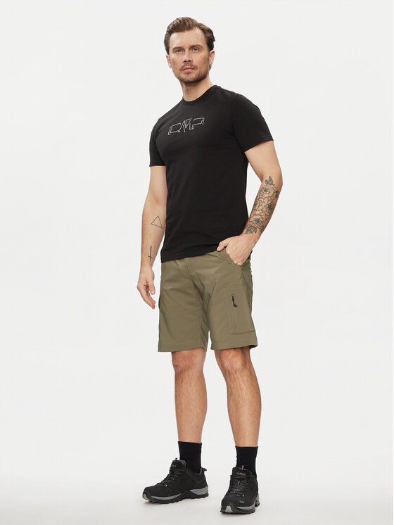 CMP CMP Тишърт 32D8147P Черен Regular Fit